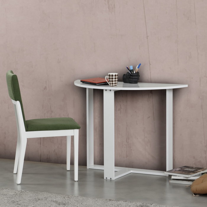 Hanah Home Mesa de Estudio Shiny White